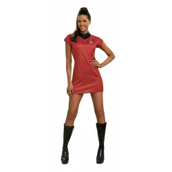 Fantasia Adulto Star Trek Vestido Vermelho Sexy Luxo