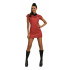 Fantasia Adulto Star Trek Vestido Vermelho Sexy Luxo