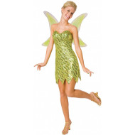 Fantasia Adulto Vestido da Sininho Brilhante