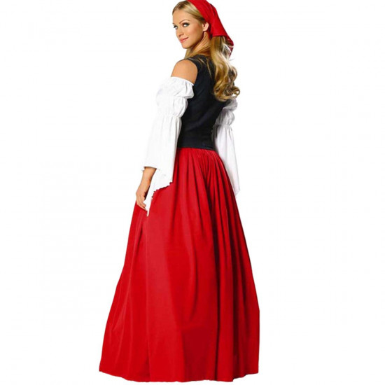 Fantasia Alemã Oktoberfest Adulto Feminino Longo Fantasia Alemã Oktoberfest Adulto Feminino Longo
