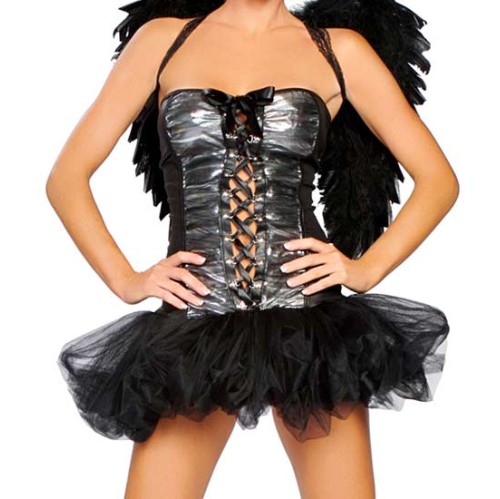 Fantasia Anjo Negro Adulto Feminina Sexy Fantasia Anjo Negro Adulto Feminina Sexy