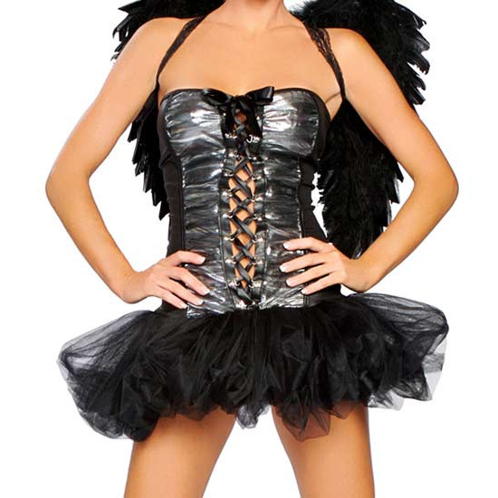 Fantasia Anjo Negro Adulto Feminina Sexy Fantasia Anjo Negro Adulto Feminina Sexy