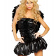 Fantasia Anjo Negro Adulto Feminino Sexy Luxo Fantasia Anjo Negro Adulto Feminino Sexy Luxo