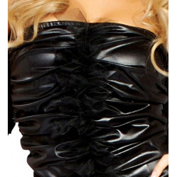 Fantasia Anjo Negro Adulto Feminino Sexy Luxo
