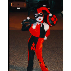 Fantasia Arlequina Harley Quinn Spandex Clássica Infantil