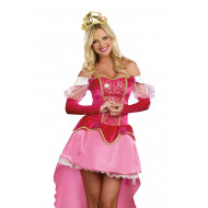 Fantasia Bela Adormecida Rosa Adulto 