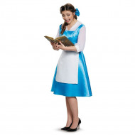 Fantasia Bela Vestido Azul Bela e a Fera Adulto Luxo