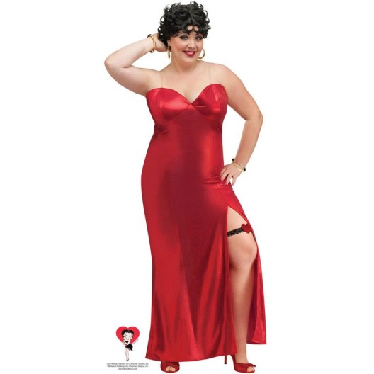 Fantasia Betty Boop Adulto Longo Luxo Completo Fantasia Betty Boop Adulto Longo Luxo Completo