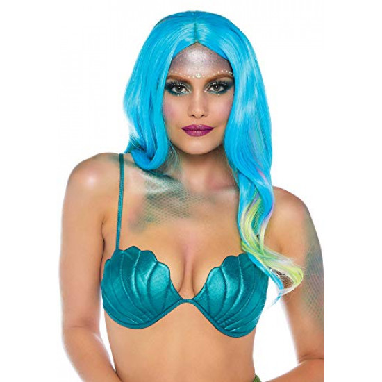 Fantasia Bustiê Adulto Feminino Pequena Sereia Ariel Sexy