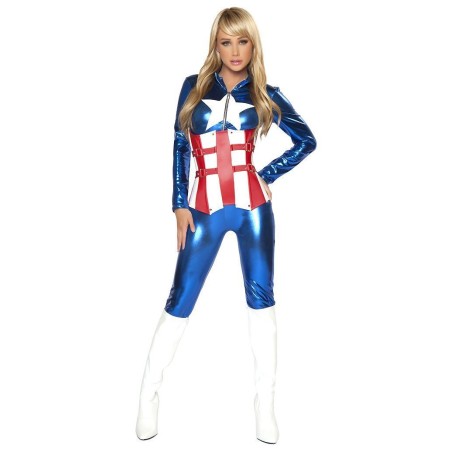Fantasia Capitão América Adulto Sexy Fantasia Capitão América Adulto Sexy