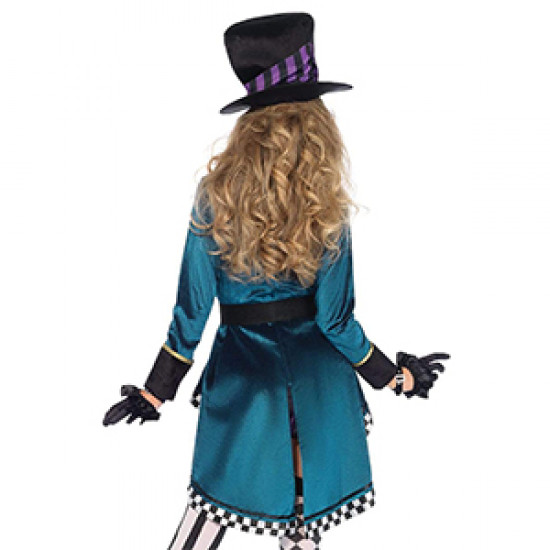 Fantasia Chapeleiro Maluco Adulto Alice no País das Maravilhas Luxo Feminino