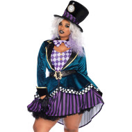 Fantasia Chapeleiro Maluco Adulto Alice no País das Maravilhas Luxo Feminino Extra Grande