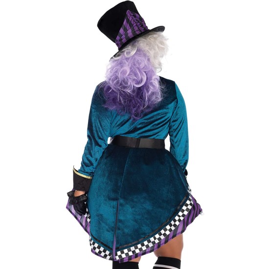 Fantasia Chapeleiro Maluco Adulto Alice no País das Maravilhas Luxo Feminino Extra Grande