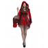 Fantasia Chapeuzinho Vermelho adulto Feminino Gótico Luxo