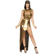 Fantasia Cleópatra Clássico Adulto Luxo Feminino Golden
