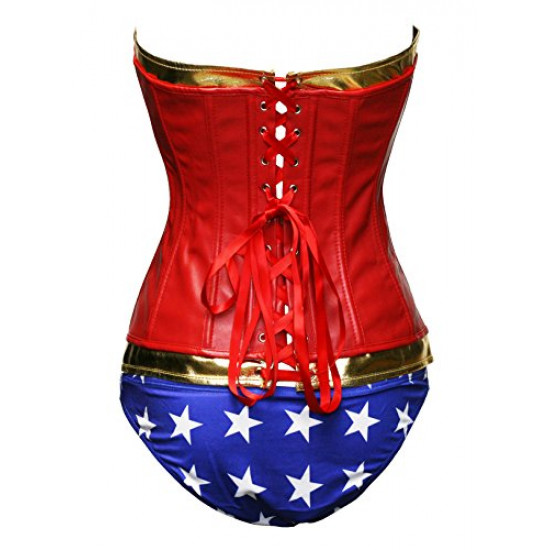 Fantasia Corsete Mulher Maravilha A Origem da Justiça Luxo Adulto Fantasia Corsete Mulher Maravilha A Origem da Justiça Luxo Adulto