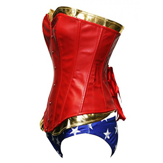 Fantasia Corsete Mulher Maravilha A Origem da Justiça Luxo Adulto Fantasia Corsete Mulher Maravilha A Origem da Justiça Luxo Adulto