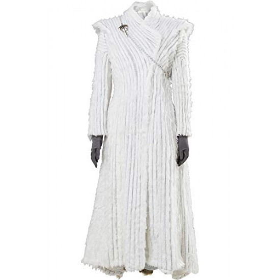 Fantasia Daenerys Targaryen Game of Thrones Cosplay Branco Fantasia Daenerys Targaryen Game of Thrones Cosplay Branco