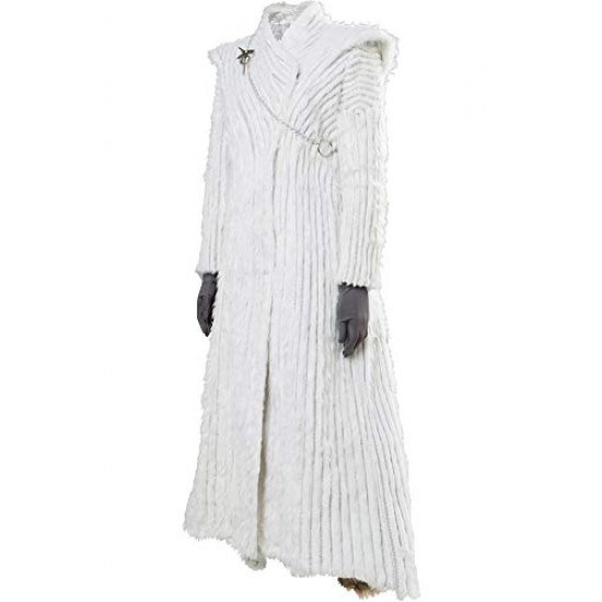 Fantasia Daenerys Targaryen Game of Thrones Cosplay Branco Fantasia Daenerys Targaryen Game of Thrones Cosplay Branco