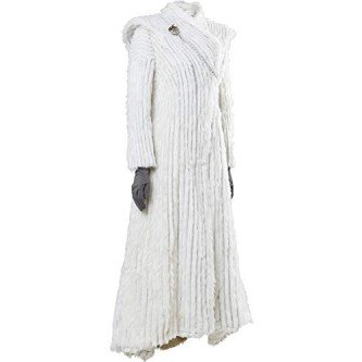 Fantasia Daenerys Targaryen Game of Thrones Cosplay Branco Fantasia Daenerys Targaryen Game of Thrones Cosplay Branco