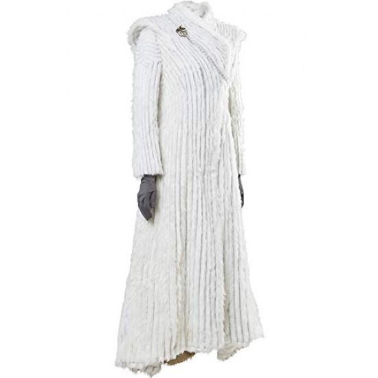 Fantasia Daenerys Targaryen Game of Thrones Cosplay Branco Fantasia Daenerys Targaryen Game of Thrones Cosplay Branco