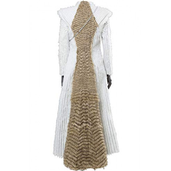 Fantasia Daenerys Targaryen Game of Thrones Cosplay Branco Fantasia Daenerys Targaryen Game of Thrones Cosplay Branco