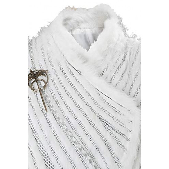 Fantasia Daenerys Targaryen Game of Thrones Cosplay Branco Fantasia Daenerys Targaryen Game of Thrones Cosplay Branco