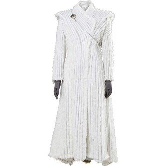 Fantasia Daenerys Targaryen Game of Thrones Cosplay Branco Fantasia Daenerys Targaryen Game of Thrones Cosplay Branco