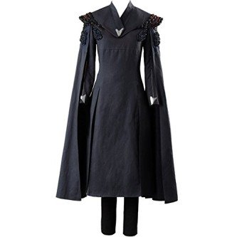 Fantasia Daenerys Targaryen Game of Thrones Cosplay Preto Fantasia Daenerys Targaryen Game of Thrones Cosplay Preto
