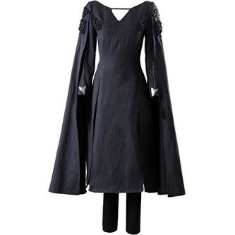 Fantasia Daenerys Targaryen Game of Thrones Cosplay Preto Fantasia Daenerys Targaryen Game of Thrones Cosplay Preto