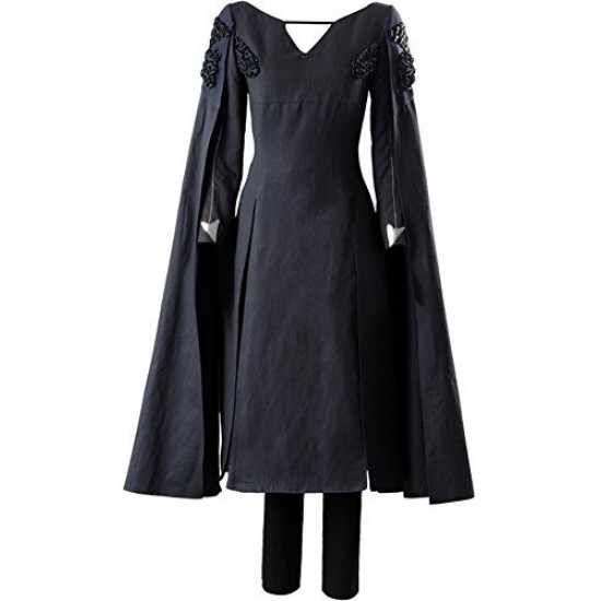 Fantasia Daenerys Targaryen Game of Thrones Cosplay Preto Fantasia Daenerys Targaryen Game of Thrones Cosplay Preto