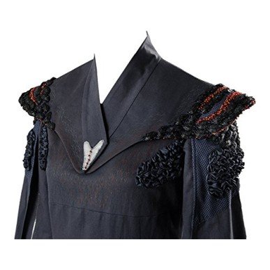 Fantasia Daenerys Targaryen Game of Thrones Cosplay Preto Fantasia Daenerys Targaryen Game of Thrones Cosplay Preto