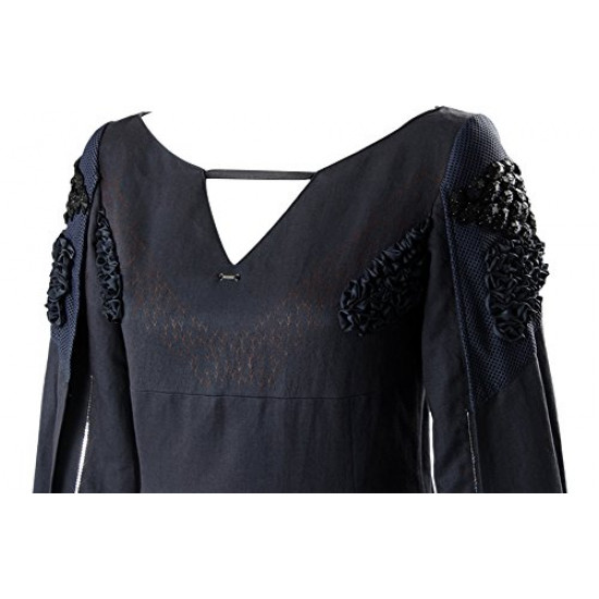 Fantasia Daenerys Targaryen Game of Thrones Cosplay Preto Fantasia Daenerys Targaryen Game of Thrones Cosplay Preto