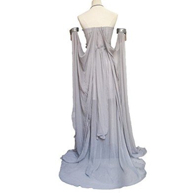 Fantasia Daenerys Targaryen Khaleesi Game of Thrones Adulto Vestido Cinza Fantasia Daenerys Targaryen Khaleesi Game of Thrones Adulto Vestido Cinza