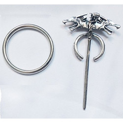 Fantasia Daenerys Targaryen Khaleesi Game of Thrones Adulto Vestido Cinza