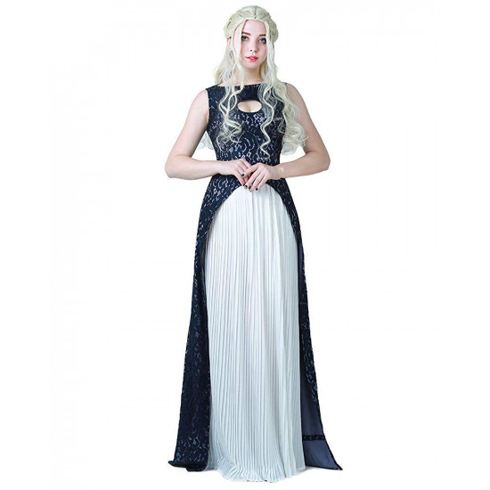 Fantasia Daenerys Targaryen Khaleesi Game of Thrones Vestido Azul Adulto Fantasia Daenerys Targaryen Khaleesi Game of Thrones Vestido Azul Adulto