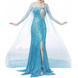 Fantasia Elsa Uma Aventura Congelante Adulto Clássica