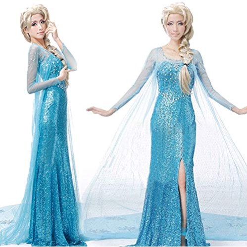 Fantasia Elsa Uma Aventura Congelante Adulto Clássica