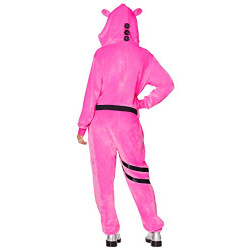 Fantasia Fortnite Urso Rosa Adulto Luxo