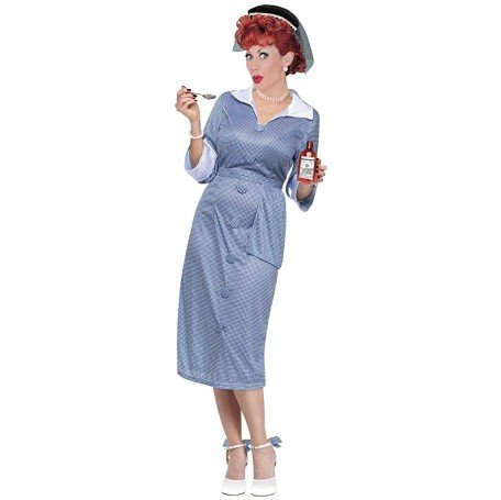 Fantasia I Love Lucy Luxo Adulto Azul Fantasia I Love Lucy Luxo Adulto Azul