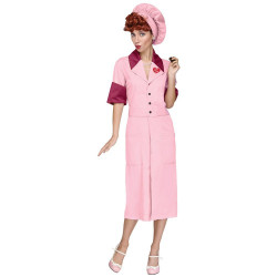 Fantasia I Love Lucy Luxo Adulto Rosa