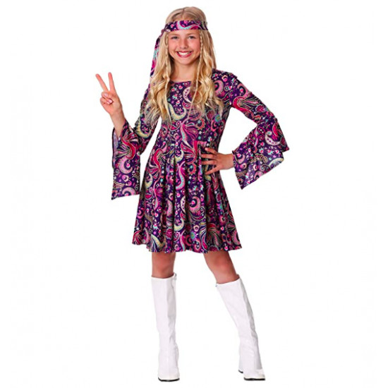 Fantasia Infantil Hippie Lilás Fantasia Infantil Hippie Lilás