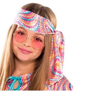 Fantasia Infantil Hippie Rosa