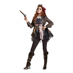 Fantasia Jack Sparrow Piratas do Caribe Elite Adulto Feminino POTC5
