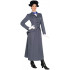 Fantasia Mary Poppins Luxo Cinza