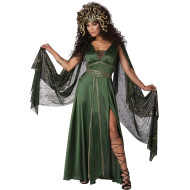 Fantasia Medusa Rainha Gorgons Luxo Adulto