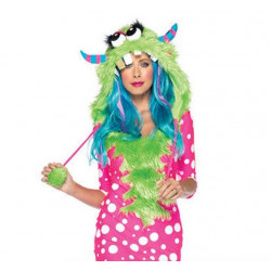 Fantasia Monstro Verde Adulto Feminino Luxo