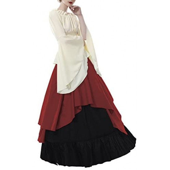 Fantasia Mulher Vitoriana Medieval Adulto Feminino