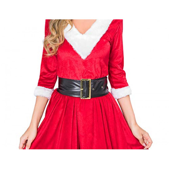 Fantasia Natal Papai Noel Luxo Capuz Adulto