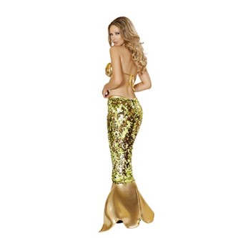 Fantasia Pequena Sereia Ariel Sexy Adulto Feminino Dourada Fantasia Pequena Sereia Ariel Sexy Adulto Feminino Dourada